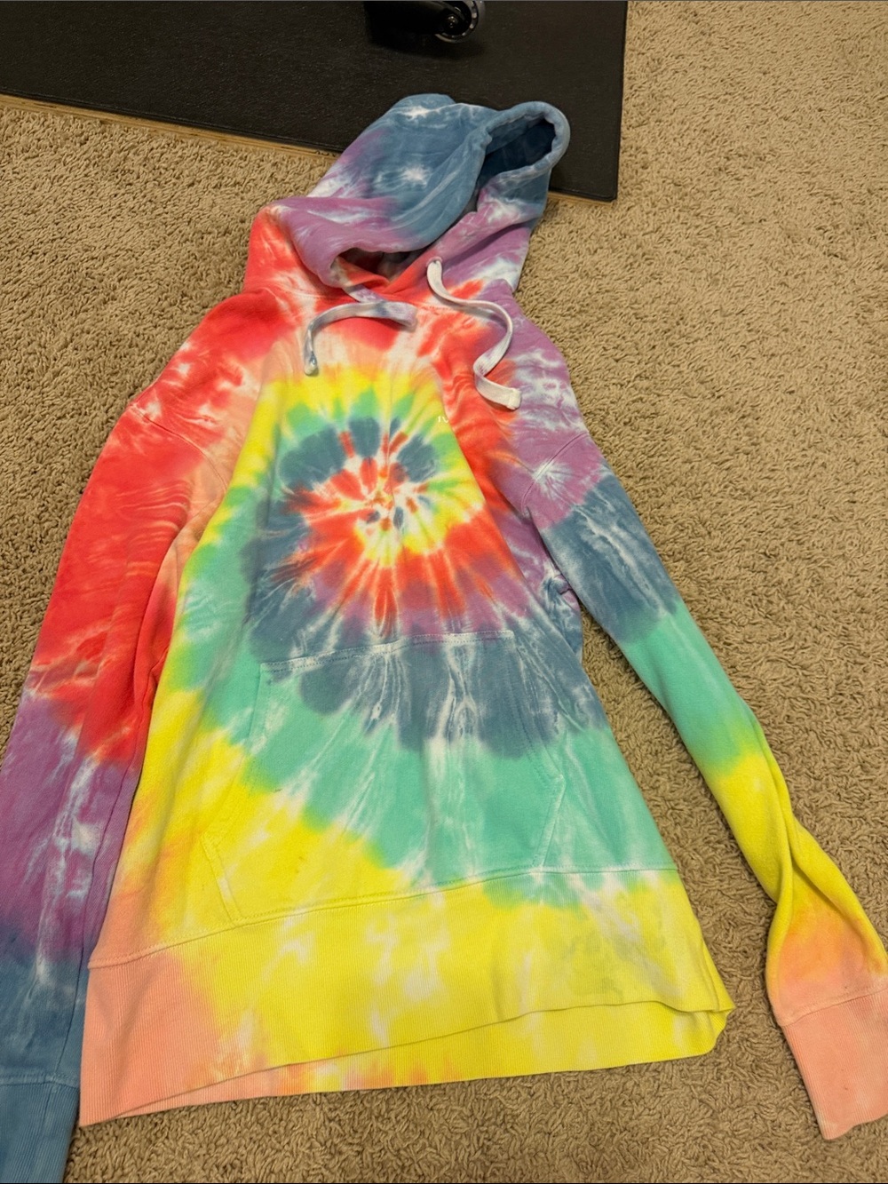 ivory ella Tie-Dye Hoodie in Rainbow Pastels